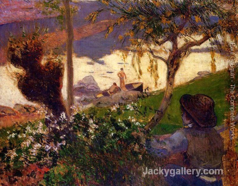 Breton Boy By The Aven River by Paul Gauguin paintings reproduction